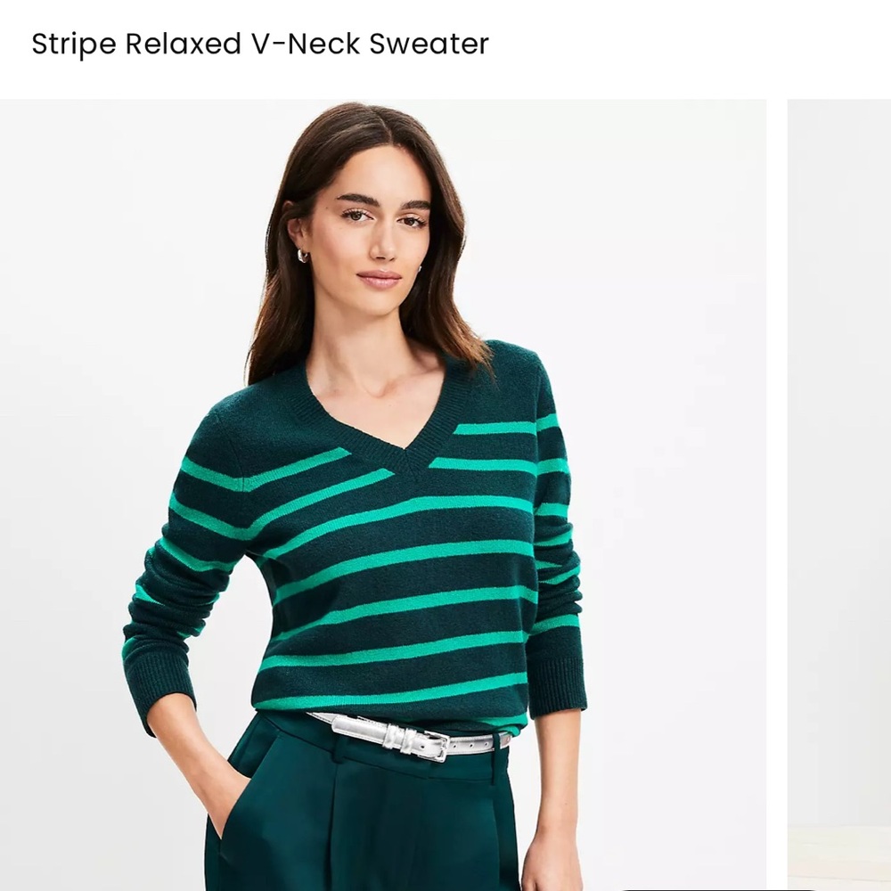 Striped sweater from LOFT